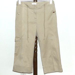 A Line Anne Klein Sport tan/beige khaki cargo capris pants